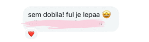 Zadovoljna stranka: "Sem dobila! ful je lepa 😁" — mnenje o ročno izdelani torbici
