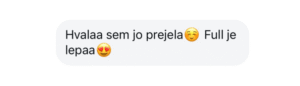 Zadovoljna stranka: "Hvalaa sem jo prejela 😍 Full je lepaa" — mnenje o ročno izdelani torbici Mimibags